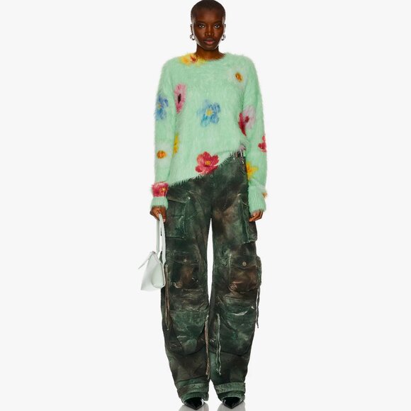 OVERSIZED ACNE STUDIO FLORAL PRINT SWEATER SIZE S NEW - Picture 7 of 8